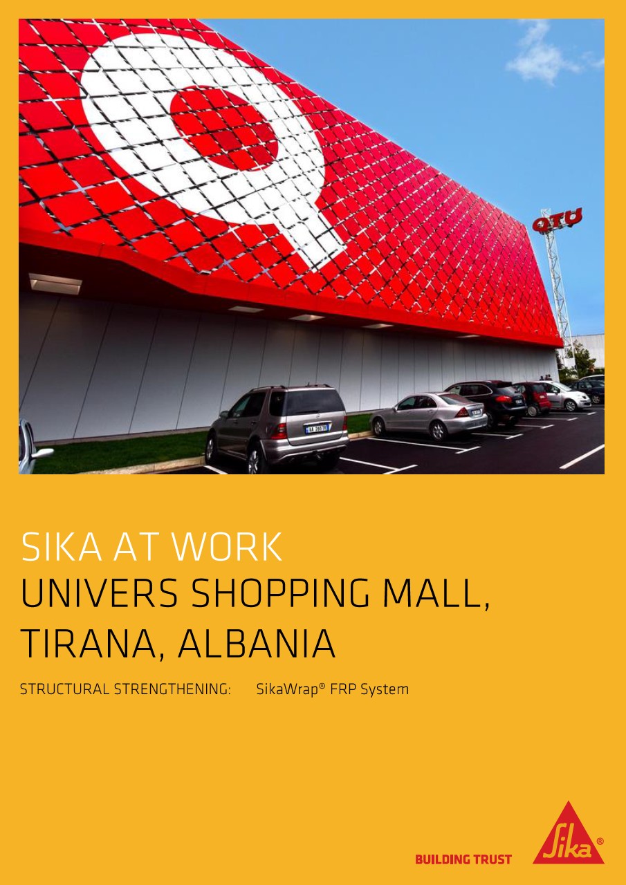 Structural reinforcement, QTU Shopping Mall, Tirana